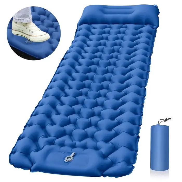 Matelas gonflable de couchage extérieur avec oreillers pour camping randonnée trekking et tapis de voyage ultralégers occasions spéciales