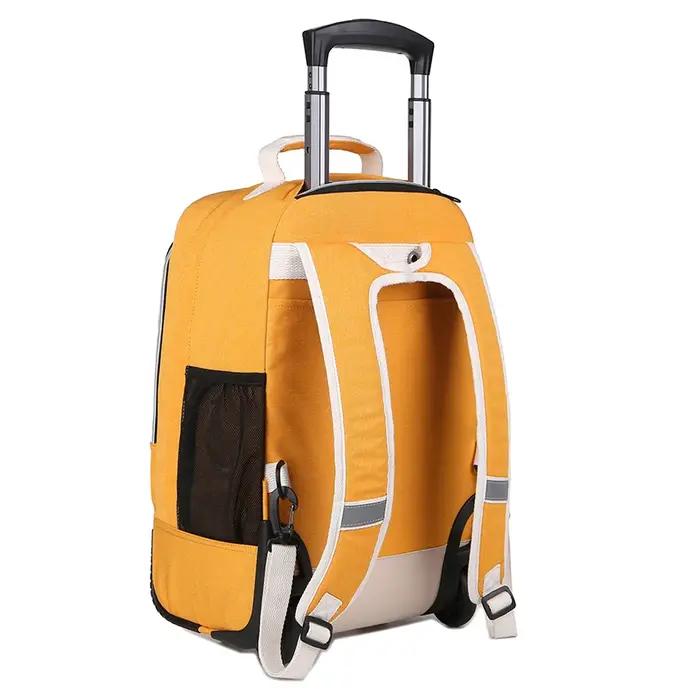 Sac à dos roulant pour ordinateur portable, avec roulettes, résistant à l'eau, approuvé au vol, sac