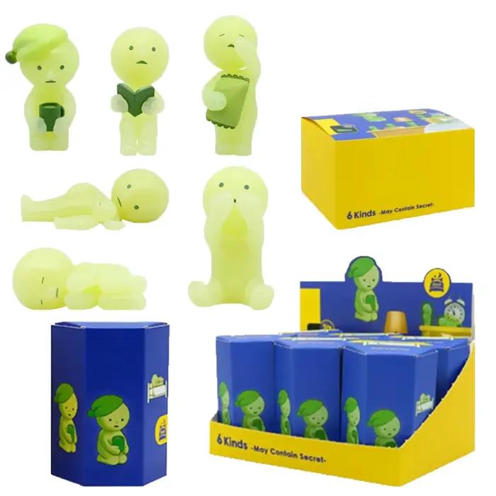 Cadeau : Boîte mystère surprise de figurines d'action luminescentes vertes de plusieurs séries, modè