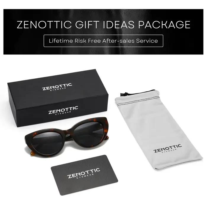ZENOTTIC mode oeil de chat lunettes de soleil polarisées à la main acétate UV400 Protection lunettes