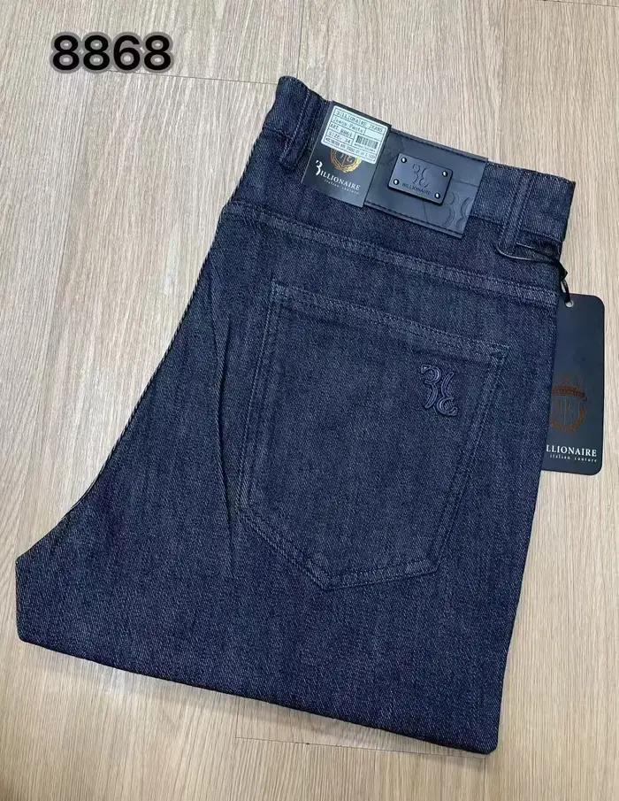 BLLIYOSS BILLIONAIRE Jeans pour Hommes Coton Fin Printemps Été 2026 Nouveauté Broderie Décontractée