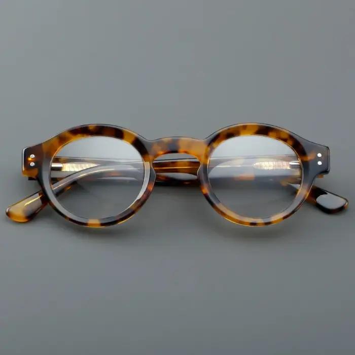 Plaque circulaire monture de lunettes rétro Ultra légère monture de lunettes pour hommes à la mode o