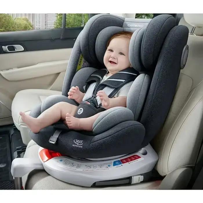 Siège auto de sécurité enfant avec support 360 degré interface en acier ISOFIX pour enfants de 0 à 12 ans sécurité confort rotation facile