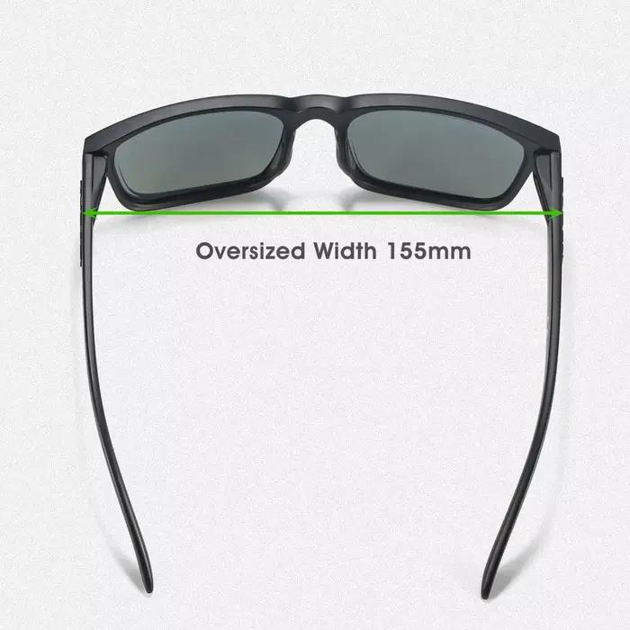 KDEAM lunettes de soleil pour hommes de grande taille lunettes de Vision nocturne photochromiques po