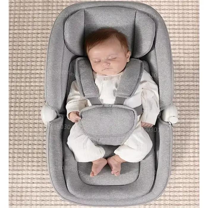 Chaise apaisante électrique pour bébé, chaise à bascule de luxe connectable à l'application 360 °
