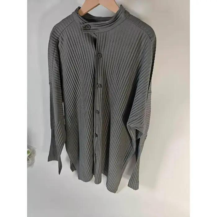 Chemisier plissé Miyake à manches longues, Nouvelle collection Printemps-Été 2026, Haut ample aminci