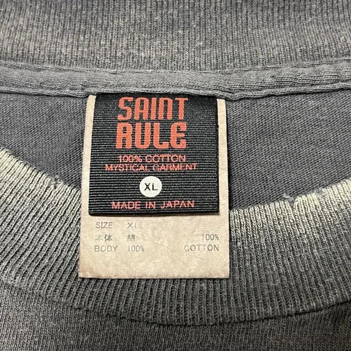 SAINT RULE T-shirt vintage délavé à manches courtes pour hommes et femmes, t-shirt oversize
