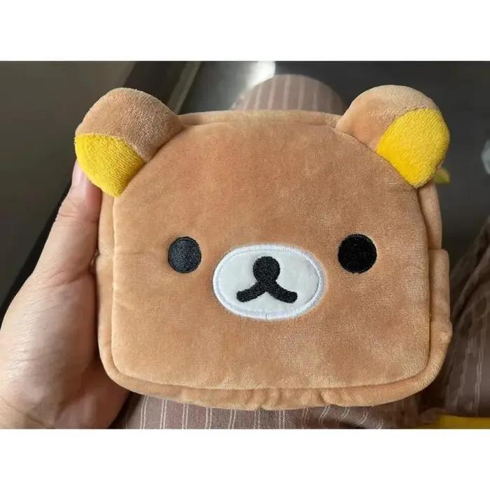Rilakkuma mignon maquillage organisateur sac de rangement dessin animé ours en peluche Kawaii cosmét