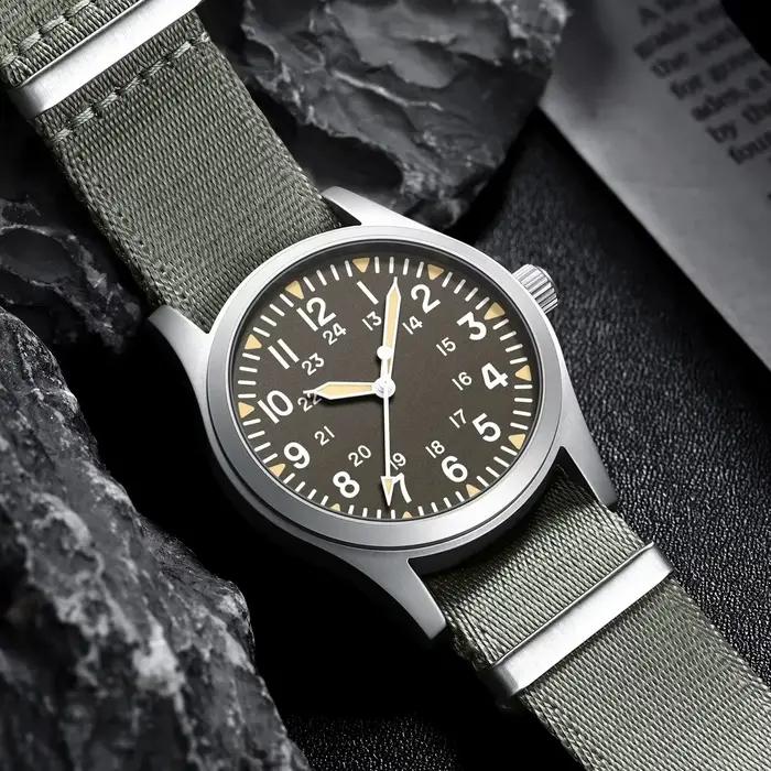  MILITREK 2026 Nouvelle montre militaire rétro pour homme VH31 à quartz 37mm en acier inoxydable sa