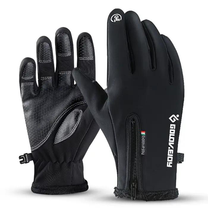Gants de moto thermiques doublés sourire, gants d'équitation de moto, écran tactile, imperméables, n