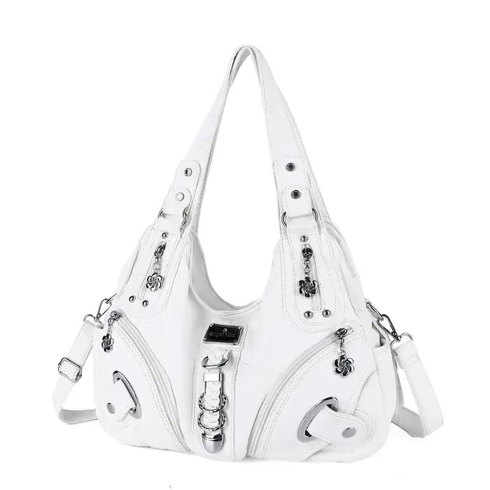 Sac à main polyvalent pour femme, sac à bandoulière noir tendance, sac à poignée supérieure, sacoche