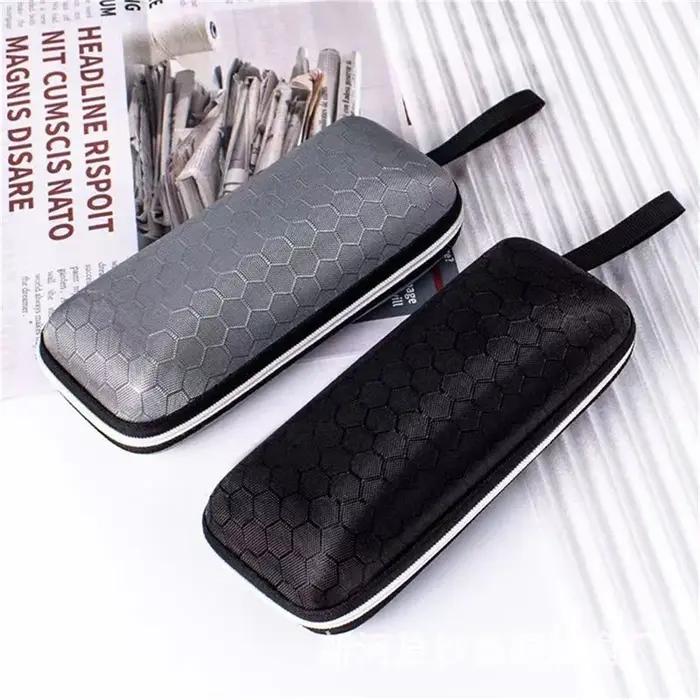 Nouveau étui à lunettes à fermeture éclair en nid d'abeille étui à lunettes de soleil portable sac à