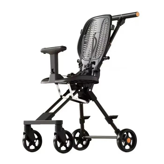 Poussette compacte et légère pour bébés voyage en avion chariot de déplacement facile et robuste pour parents occasionnel usage quotidien