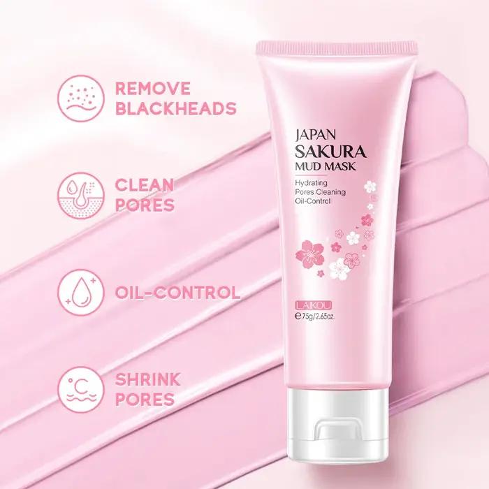 Kit de produits pour le visage Sakura, ensemble de soins pour la peau, nettoyant pour le visage, crè