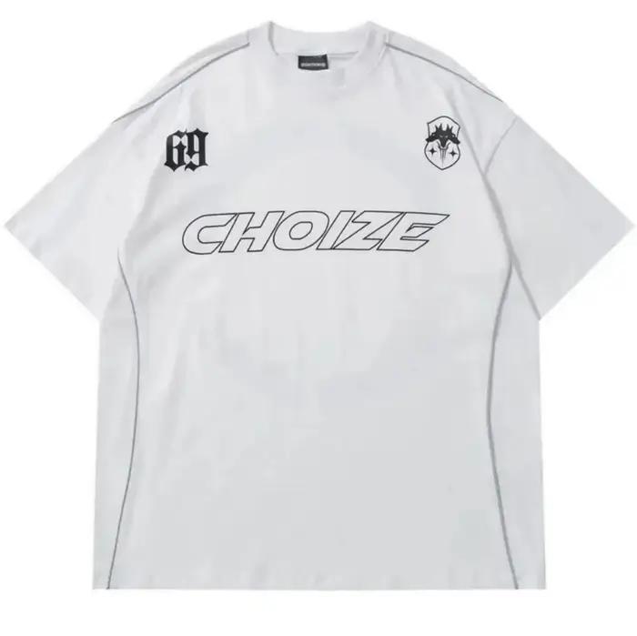 T-shirt col rond pour hommes, respirant et confortable, avec lettres imprimées, haut de photographie