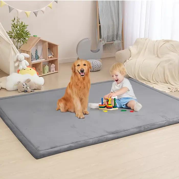 Huloosleep 4 couleurs bébé ramper tapis de jeu antidérapant épais doux mousse bébé activité tapis sa