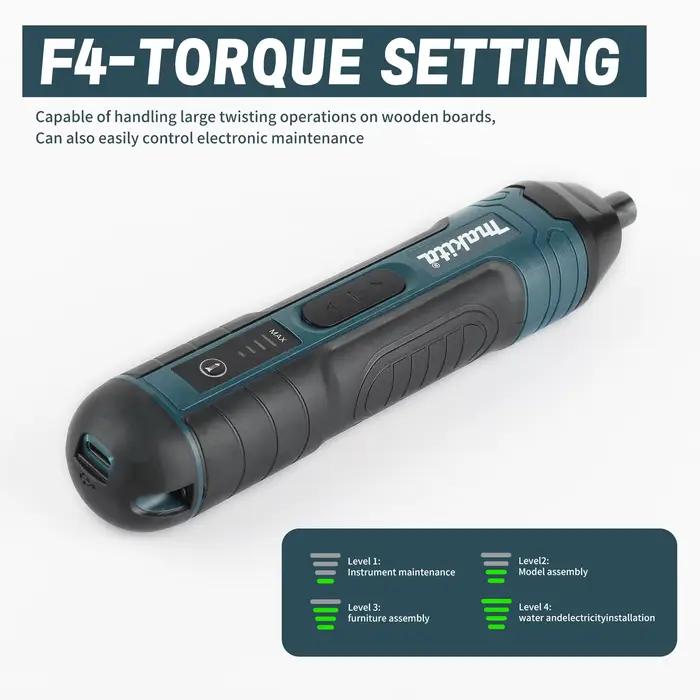 Tournevis électrique sans fil Makita | couple 3,6 V 5 N.m | Mandrin 1/4" | Batterie Li-ion 130