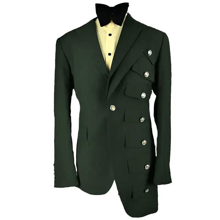 Costumes et blazers pour hommes, asymétrie Unique, noir, pour marié de mariage, coupe cintrée, smoki