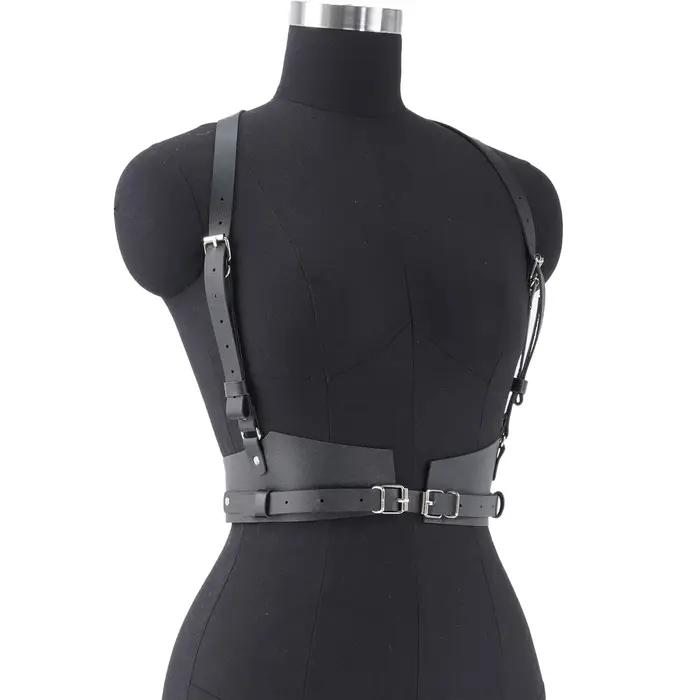 Ceinture décorative Punk pour femmes, Style de rue, ceinture à bretelles réglable, harnais Corset, a