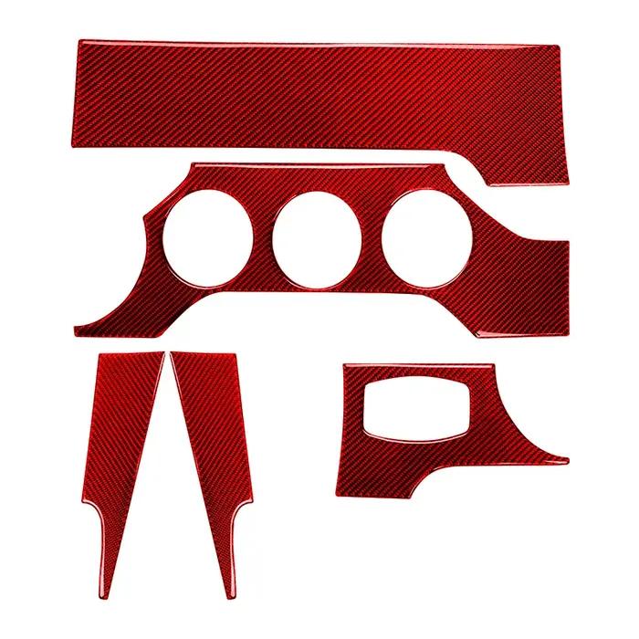 Accessoires pour Ford Mustang GT 2015-2021, revêtement de tableau de bord intérieur en fibre de carb