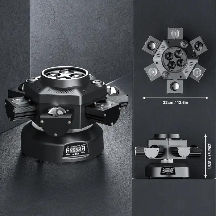 Leleght 200W RGBW 4 en 1 effet de lumière et effet étoilé contrôlé DMX512 activé par le son et maîtr