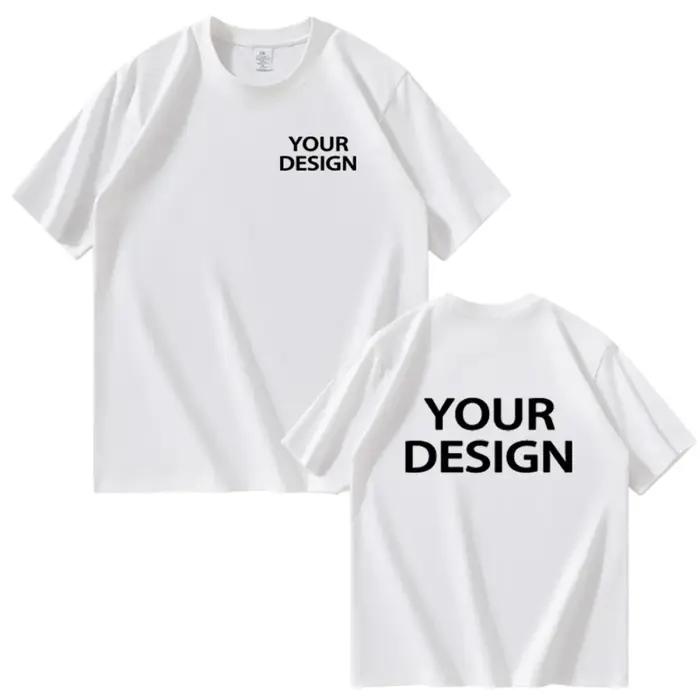 T-shirts en coton pour hommes et femmes, imprimés sur mesure, coupe ample, décontractés, personnalis