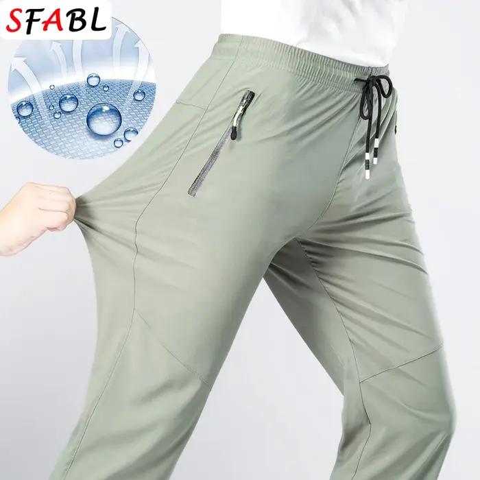 5XL haute Stretch Sport de plein air randonnée pantalon hommes poches à glissière pantalon hommes ét