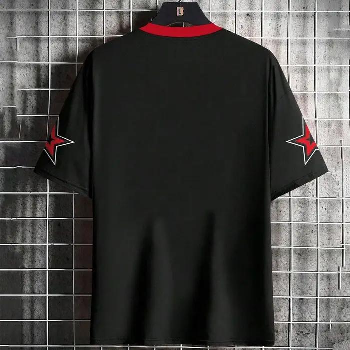 T-shirt à manches courtes et col rond pour hommes et femmes, avec lettres et chiffres imprimés, pour
