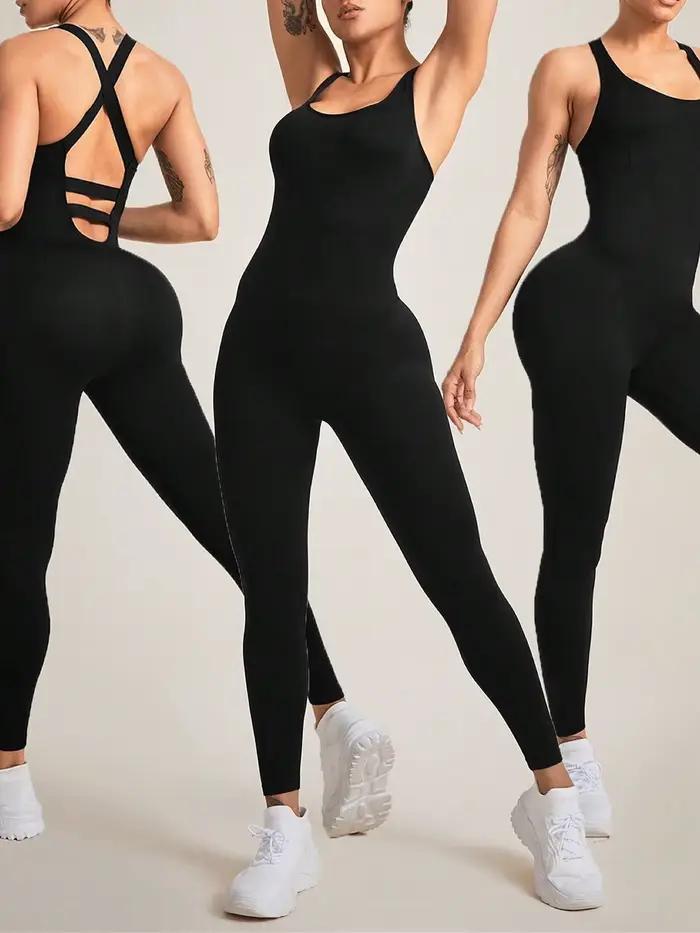 Combinaisons pour femmes, barboteuse d'entraînement de yoga une pièce sans couture