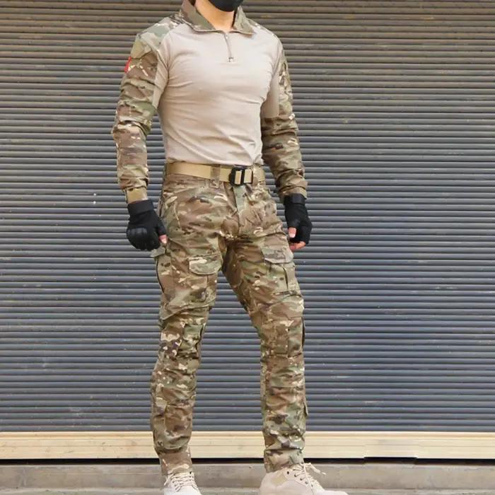 Uniforme tactique militaire pour hommes, chemises de combat camouflage, pantalons cargo, ensembles p