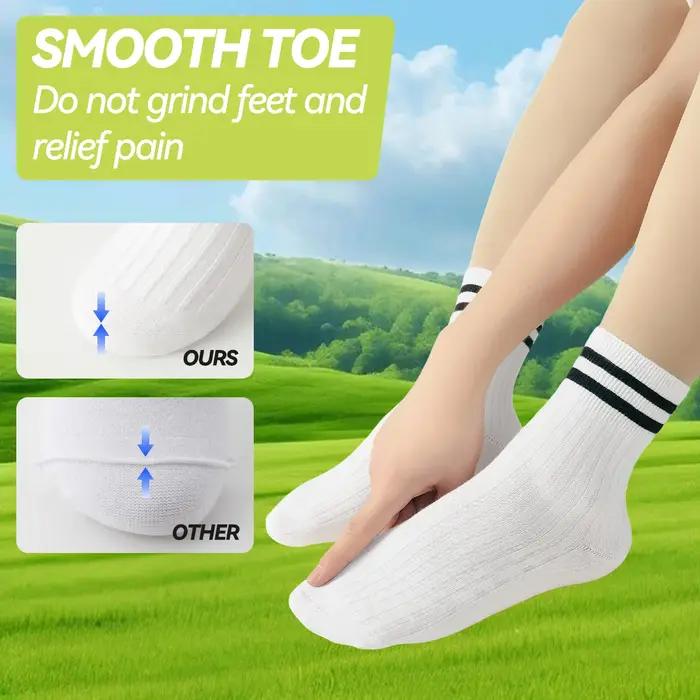 Chaussettes coton enfants sans couture - Chaussettes sport école maison toutes saisons garçons filles