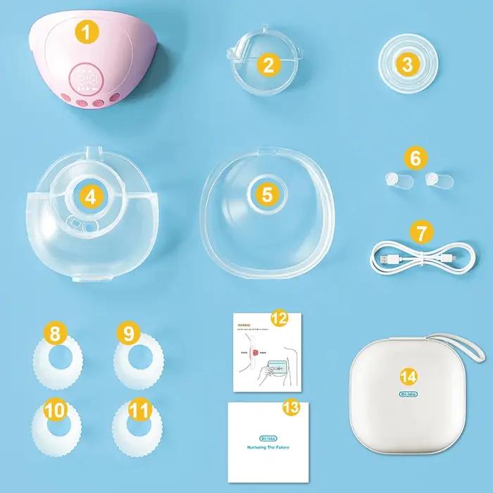 MAMIJOY Tire-lait électrique portable 3 modes de mémoire intelligents 12 niveaux de succion ≤35dB Fa