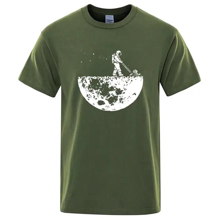 Hommes T-shirt de haute qualité 100 % coton drôle nettoyeur lunaire impression décontracté Cool ampl