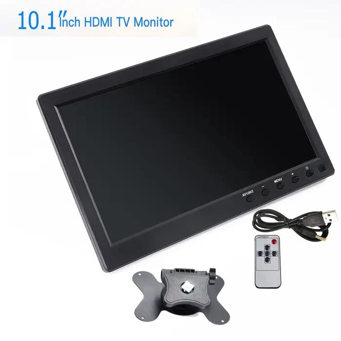 Moniteur de voiture HD de 10.1 pouces, écran numérique LCD, surveillance IPS 1024x600 avec HDMI VGA