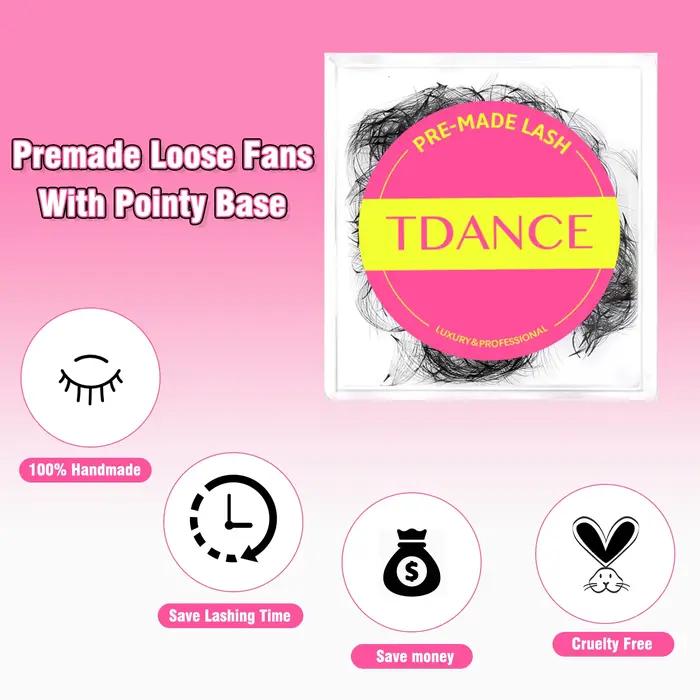 TDANCE 2500 ventilateurs à Base pointue ventilateurs amples 5 pièces/lot tige moyenne professionnell