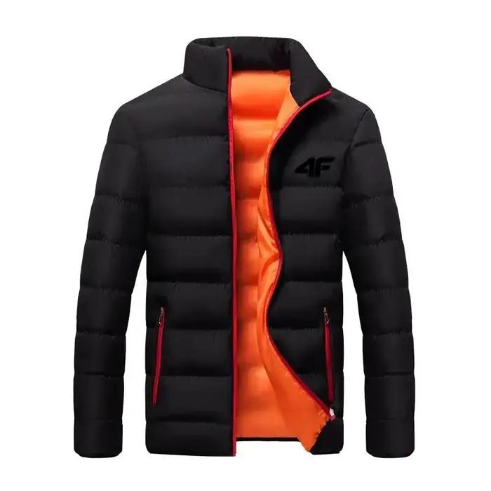Manteau chaud à col montant pour homme, vêtement d'hiver en coton, de haute qualité, décontracté, à