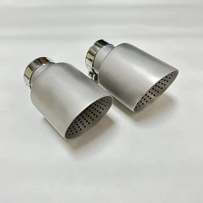 1 pièces accessoires de voiture buse d'échappement mat 304 acier inoxydable système de silencieux de