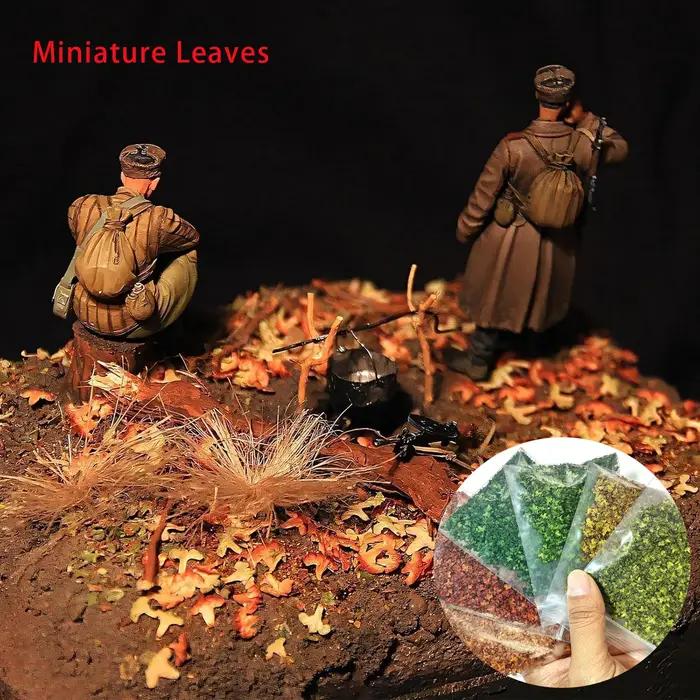 Feuilles miniatures réalistes de 33ml, Simulation de feuilles pour bricolage, modélisation, bonsaï f
