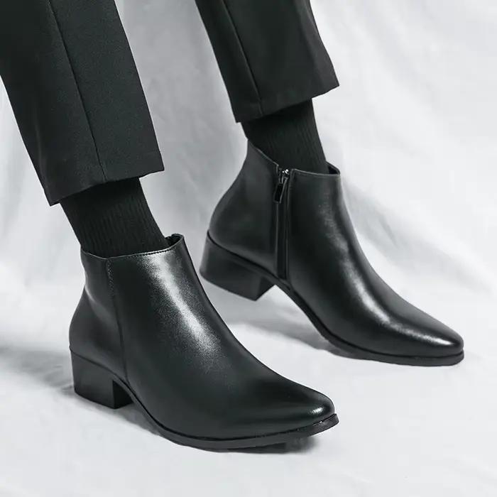 Chaussures pour hommes Chelsea bottes casual affaires rétro bottines homme chaussures de marche chau