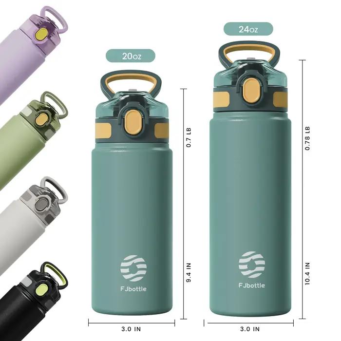FEIJIAN bouteille Thermos avec paille 600ml 720ml tasse thermique en acier inoxydable flacon isolé p