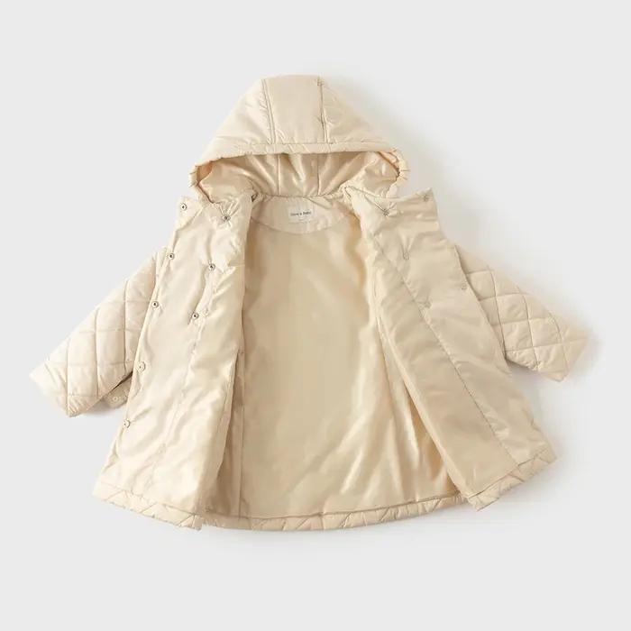 Dave Bella filles velours manteau hiver automne enfants épais chaud veste décontracté à capuche impe