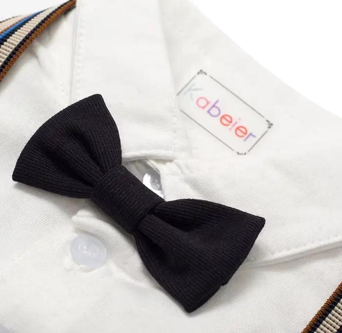 Ensemble formel bébé garçon Gentleman - Costume manches longues avec chapeau et gilet pour anniversaire