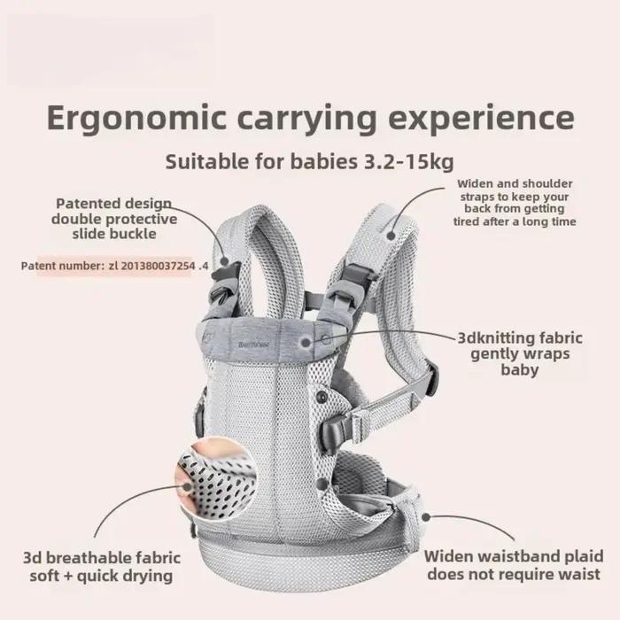 Porte-bébé Bjorn en maille 3D | Conception ergonomique 3 en 1 prenant en charge les nouveau-nés et
