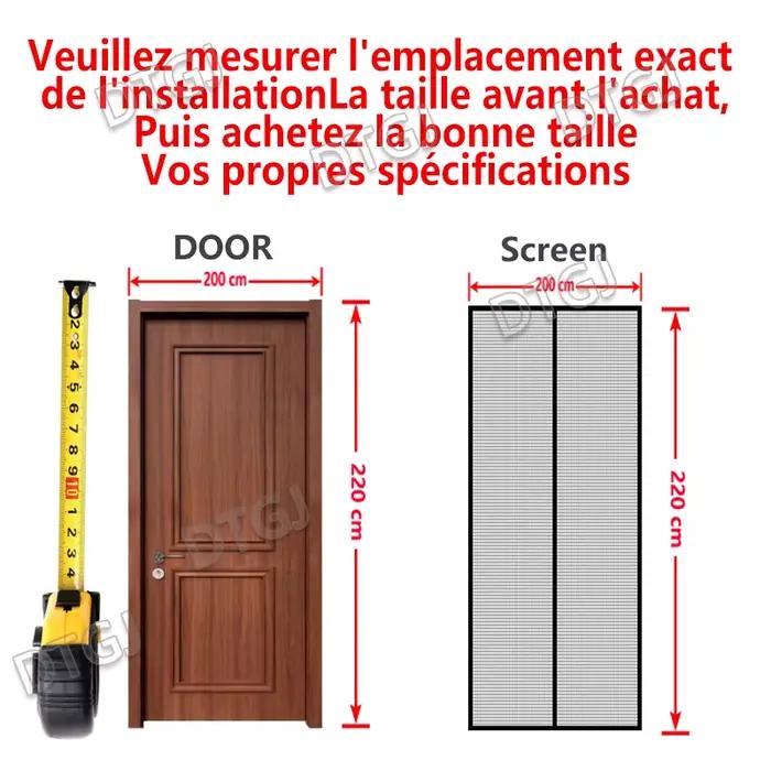 DTGJ – moustiquaire magnétique blanche anti-insectes