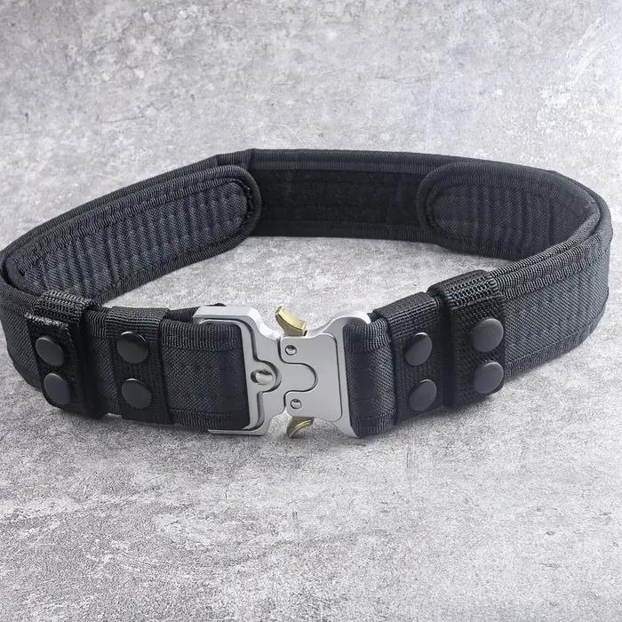 Ceinture tactique en métal Velcro, alpinisme en plein air, Camping, ceinture d'entraînement militair