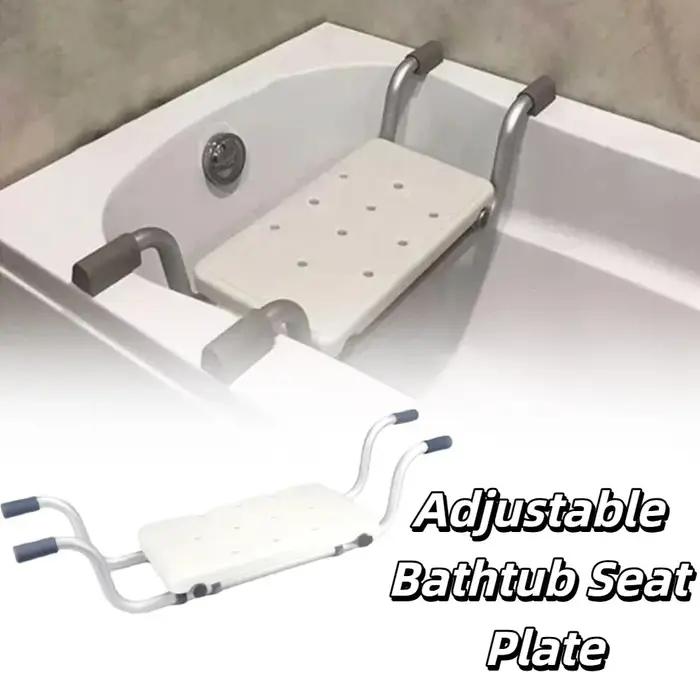 Siège de baignoire robuste à capacité de charge élevée, largeur réglable, longueur ajustable, support de baignoire durable et antidérapant pour bains sécurisés et confortables