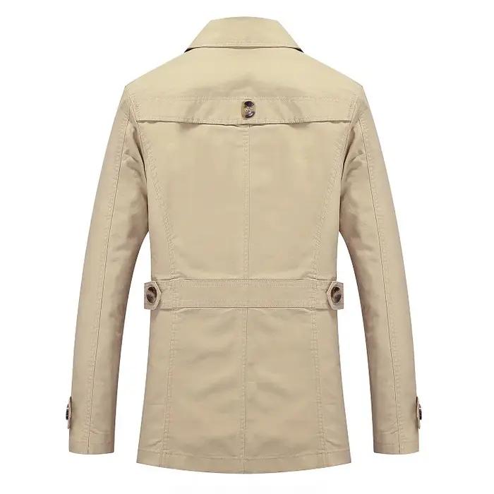 Mode hommes Trench vestes marque décontracté affaires Trench manteau hommes loisirs pardessus mâle s