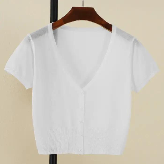 cardigan femme court haut ete légère manteau protection solaire korean style gilet maille tricot fem