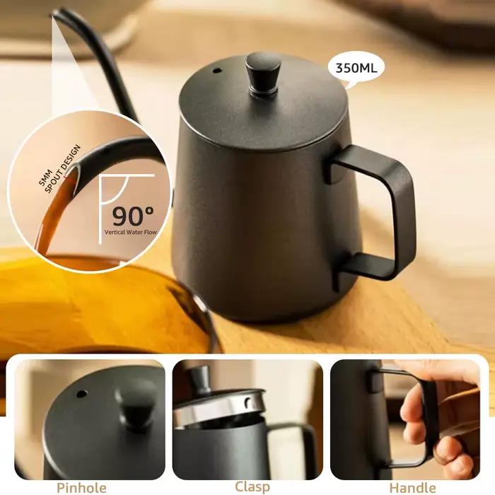 Ensemble de filtre à café en verre, combinaison de cafetière, outils de barista faits à la main, cad