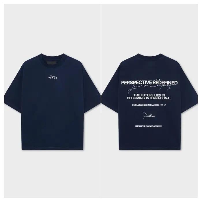 High Street Fashion Brand Hio Pop Impression Col rond Coton à manches courtes T-shirt style décontra